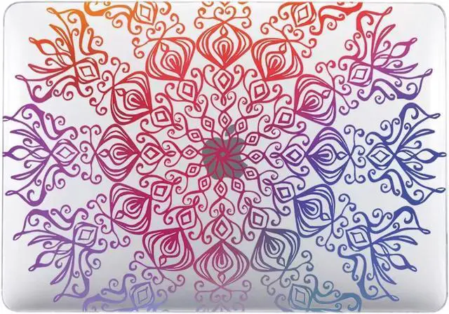 Main image of Fulbrio Arts Compatible with MacBook Pro 16 inch Hard Shell Clear Case Skin,2023 2022 2021 Release A2485/A2991 M1 Pro M1 Max A2780 Slim Transparent Hard Shell with Keyboard Cover,Mandala Flower