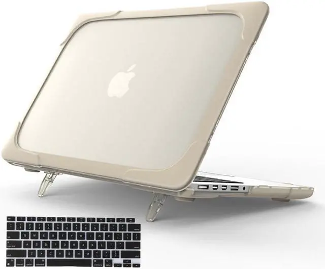 Main image of Funut for MacBook Air 13 inch Case 2022 2023 2024 M3 A3113 M2 A2681 with Touch ID, Heavy Duty Plastic Hard Shell with TPU Bumper Fold Kickstand & Keyboard Cover for MacBook Air 13, Khaki