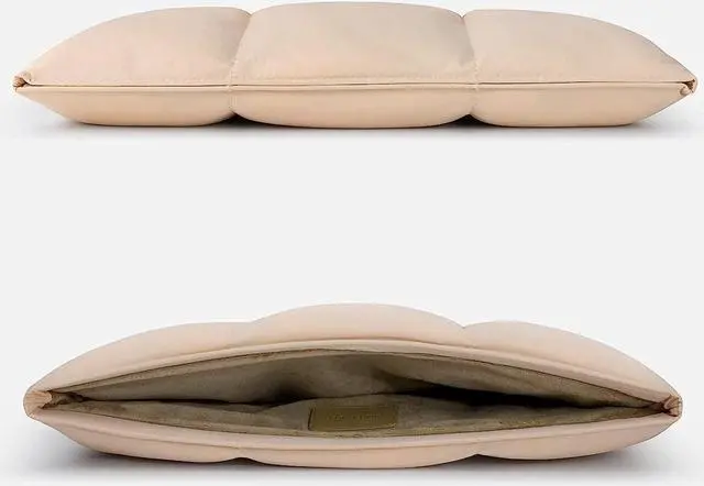 Alt view image 5 of 5 - Comfyable Puffy Laptop Sleeve 13 Inch 14 Inch, Quilted Puffer Laptop Carrying Case, Pillow Case Compatible with MacBook Air M4 2025 M3 M2 M1, MacBook Pro M4 Pro/Max, Sand