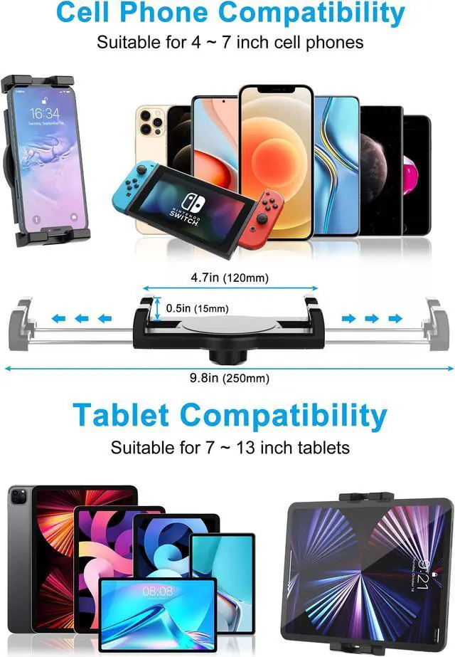 Alt view image 5 of 5 - GDZN Car Headrest Tablet Mount Holder, [Highly Elastic Band] Tablet Holder for Car Back Seat, Adjustable Vehicles Kids Travel Stand for iPad Pro 12.9 Mini Air, Galaxy Tabs, iPhone, Fire, 4-13" Device