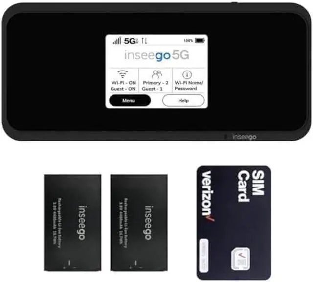 Main image of 5G Mobile Portable WiFi | Verizon Wireless Jetpack Inseego MiFi M2100 | Free VPN Mobile Hotspot for Travel | Unlocked Globally | Speed Up to 2,7 Gbps | Use 8 hrs | EVDO-LINK Bundle - Verizon Sim Card