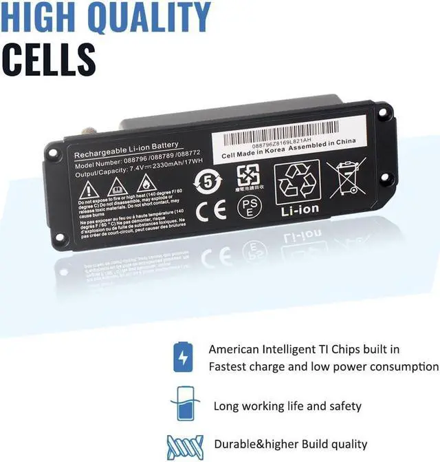 Alt view image 2 of 5 - LUSONBAY 061384 061385 063287 063404 061386 Replacement Battery for Bose Mini 7.4V/17Wh