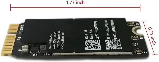 Alt view image 2 of 5 - Aokyitzm Airport Wireless Network Card, 2.4G/5Ghz Gigabit WiFi Bluetooth 4.0 Dual-Band Network Card BCM943602CS/BCM943602CSAX for MacBook Pro Retina 13" 15" A1398 A1502 (2015)