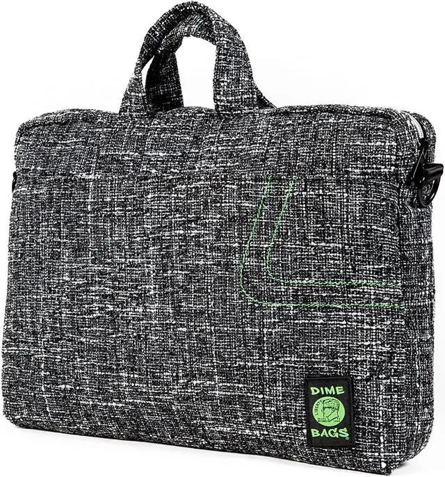Alt view image 2 of 5 - DIME BAGS Side Hustler | Hemp Computer Bag | Padded Commuter Shoulder Bag (17 inch, Static Black)