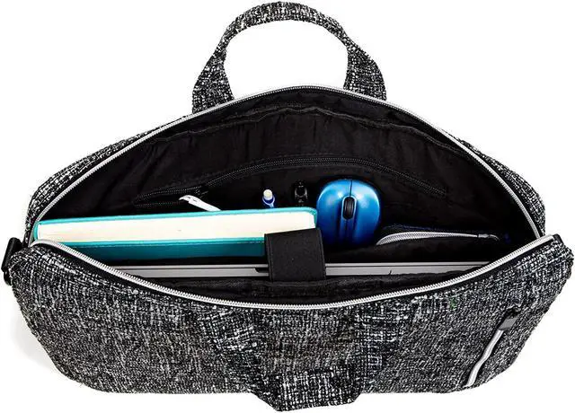 Alt view image 5 of 5 - DIME BAGS Side Hustler | Hemp Computer Bag | Padded Commuter Shoulder Bag (17 inch, Static Black)