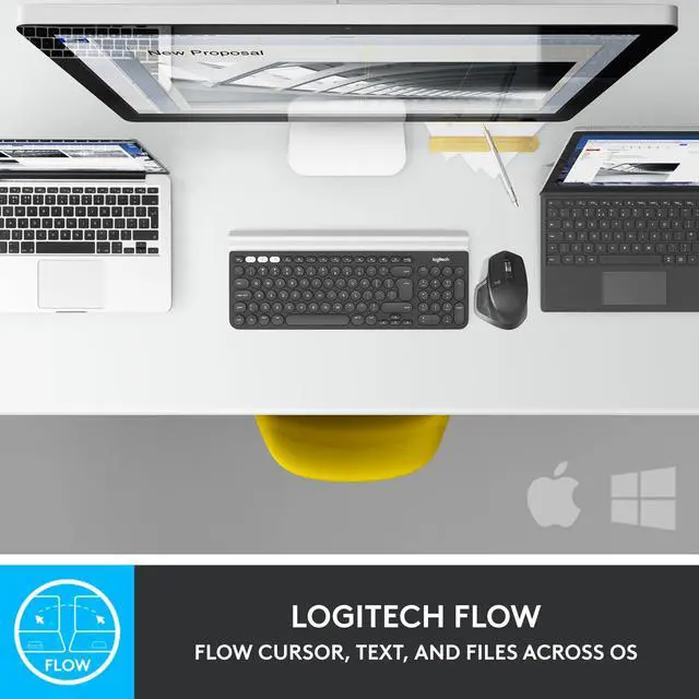Alt view image 2 of 5 - Logitech MX Master 2S Bluetooth Edition Wireless Mouse - Use on Any Surface, Hyper-Fast Scrolling, Ergonomic, Rechargeable, Control Up to 3 Apple Mac and Windows Computers - Graphite