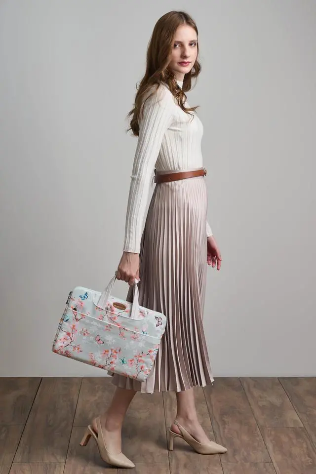 Alt view image 5 of 5 - Maison d'Hermine Laptop Bag upto 15.6 inch Stain and water repellent Cotton canvas - Blossom In Spring