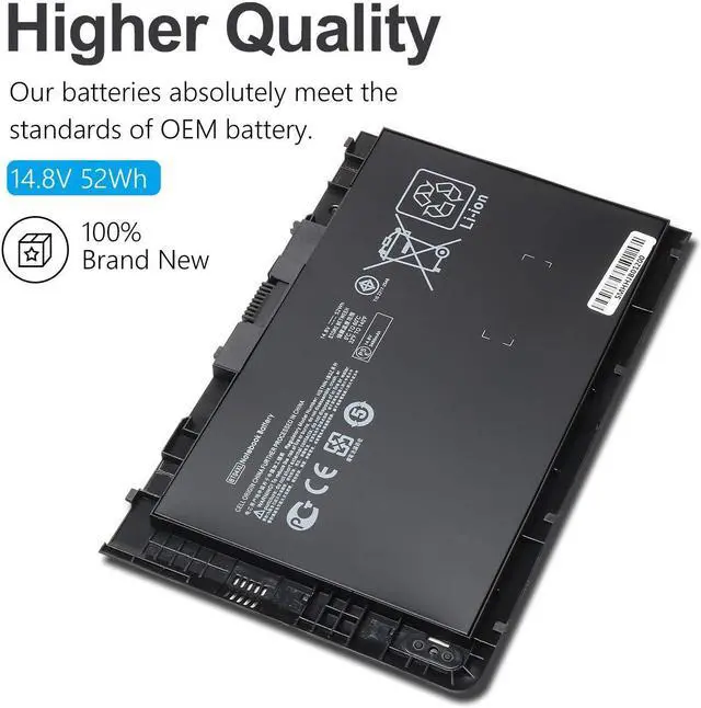 Alt view image 3 of 5 - Ursulan BT04XL Laptop Battery for HP Elitebook Folio 9470 9470m 9480m Fit BT04 BT06 BT06XL BA06 BA06XL C8K21PA H4Q47AA 687945-001 696621-001 HSTNN-IB3Z HSTNN-DB3Z HSTNN-I10C 14.8V / 52Wh