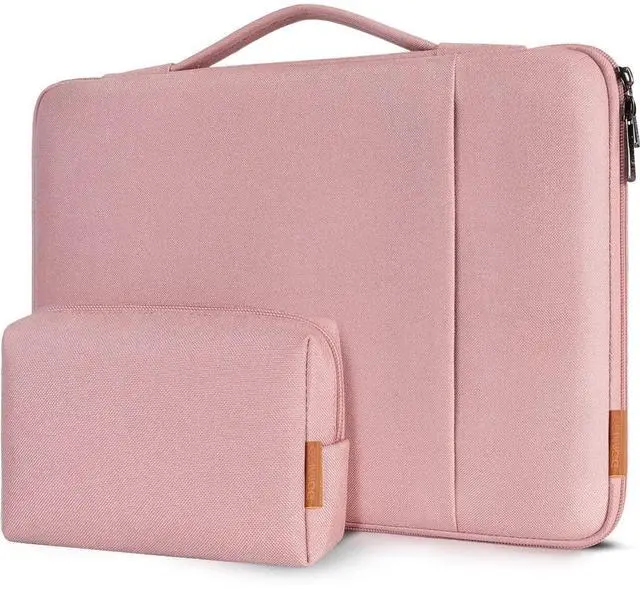Main image of DOMISO 17.3 inch Laptop Sleeve Case Water Resistant Shockproof Protective Computer Bag for 17.3" Notebook/IdeaPad/LG Gram/HP Pavilion Envy 17/MSI with Accesory Bag,Pink