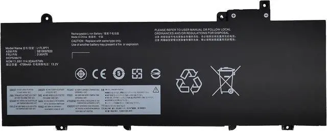 Alt view image 4 of 5 - Fully. Fully L17L3P71 Laptop Battery Replacement for Lenovo ThinkPad T480S Series Notebook 01AV478 SB10K97620 L17M3P71 01AV479 SB10K97621 L17M3P72 01AV480 SB10K9762211.58V 57Wh4920mAh