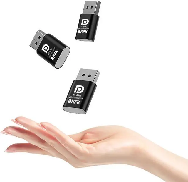 Alt view image 3 of 4 - BKFK 4K DisplayPort Headless Dummy Plug - Supports 1080p-240Hz EDID Emulator Dongle 60Hz for Crypto Mining, Remote Servers, and Virtual Desktops(DP-4K-3P)