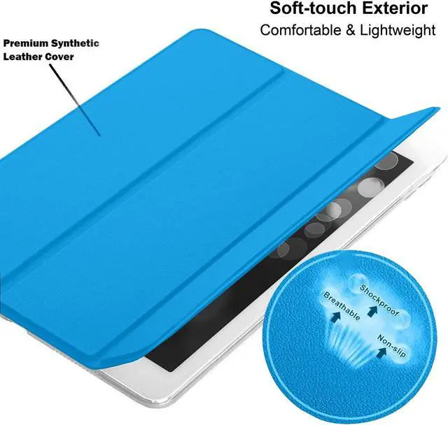 Alt view image 5 of 5 - DuraSafe Cases for iPad PRO 12.9 1 Gen 2015 [ iPad 12.9 Inch 1st ] A1652 A1584 Trifold Hard Smart PC Translucent Back Cover - Sky