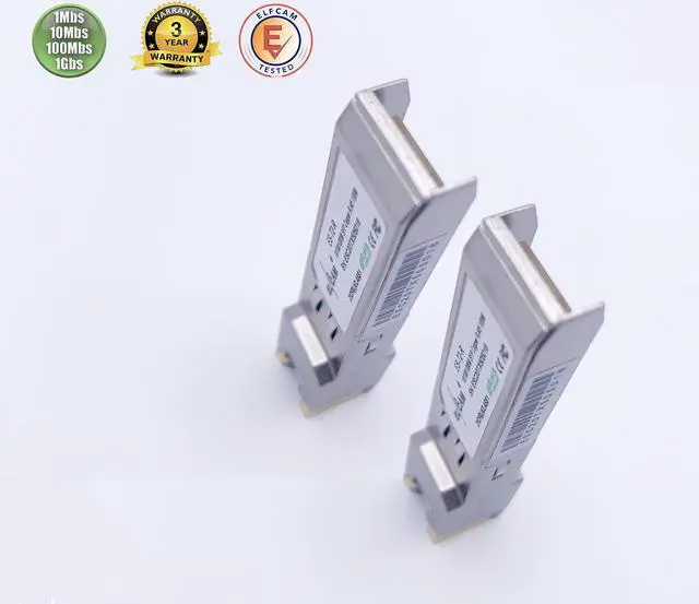 Alt view image 3 of 5 - Elfcam® - 10/100/1000Base-T Multi-Rate 1.25Gb SFP RJ45 Copper Transceiver (Lot of 2)