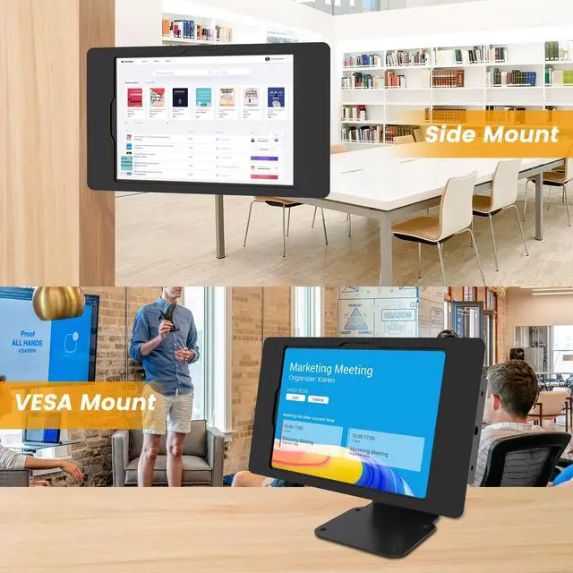 Alt view image 2 of 5 - Beelta Tablet Wall Mount All Metal and VESA Compatible - Compatible with 10.9" iPad 10th, Pro 11" 1 2 3 4, Air 4 5, Air 11", iPad 11"(A16)