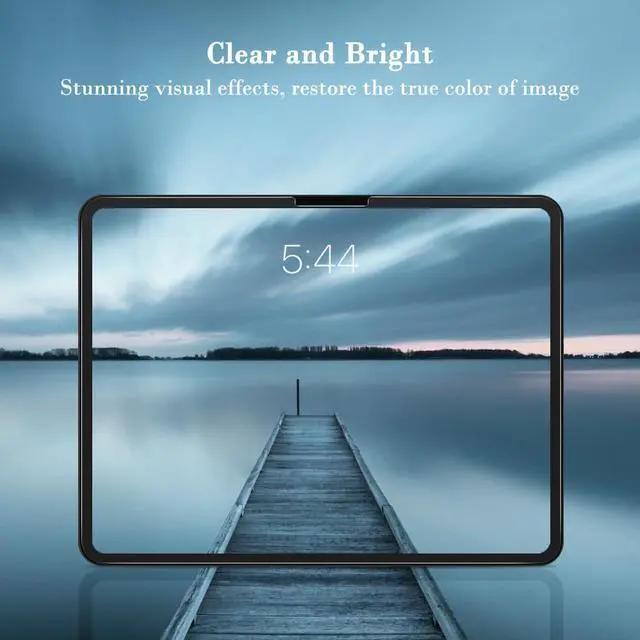 Alt view image 3 of 5 - PERFECTSIGHT Anti Blue Light Screen Protector Compatible with iPad Pro 11 Inch 2024 M4, Eye Protection Blue Light Filter, HD Easy Installation Anti Fingerprint Tempered Glass, 1 Pack