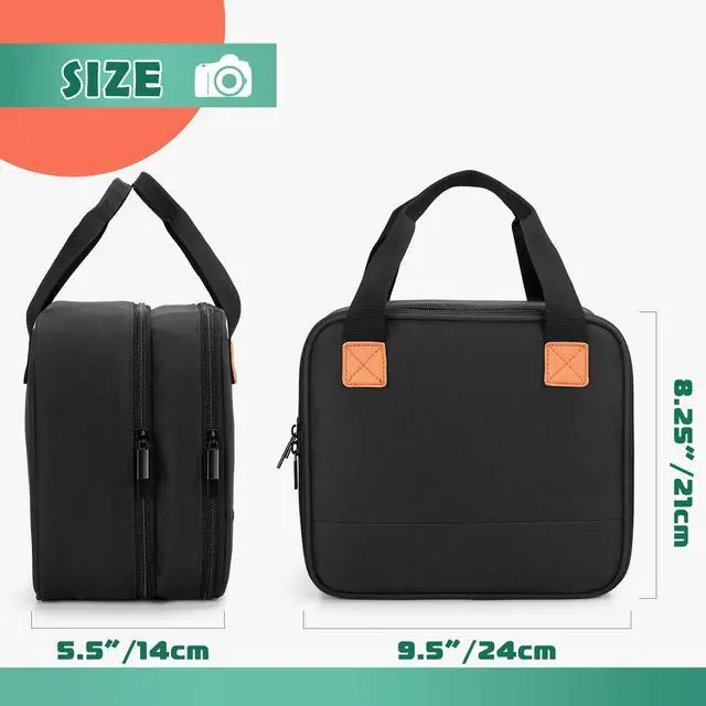 Alt view image 4 of 5 - LUXJA Photo Printer Case Compatible with Canon SELPHY CP1500 / CP1300 / CP1200, Photo Printer Bag with Accessory Pockets, Black