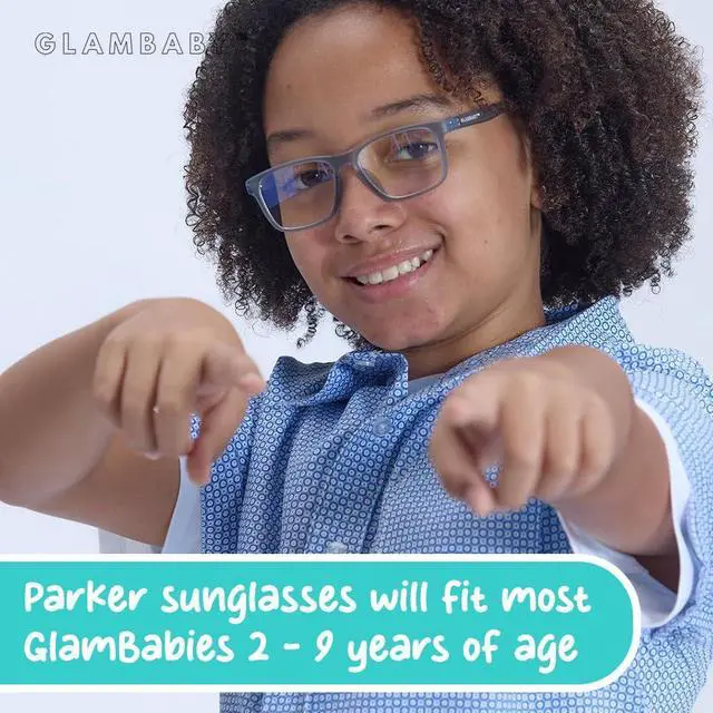 Alt view image 4 of 5 - GlamBaby Parker Blue light Glasses for kids - Lightweight, Durable Blue Light Blocking Glasses - Comfortable UV Eye Protection Computer Glasses for Children Aged 3+ Years - 48x15x125 (Turquoise)