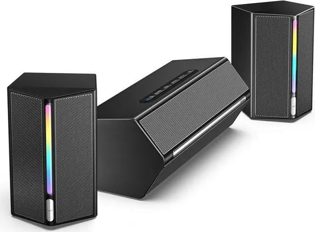 Main image of FIFINE Computer Speakers System with Subwoofer, Gaming Speaker for PC with RGB, Volume Control, Monitoring, 3.5mm Aux Input, AC Powered Speakers for Desktop Mobile TV-AmpliGame A22