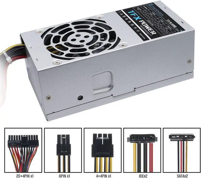 Alt view image 3 of 5 - TFX Power Supply 400W PSU Fixed Cable Stand Full Voltage 110-240V with 20+4Pin Mainboard Power for Desktop NAS POS Mini ITX