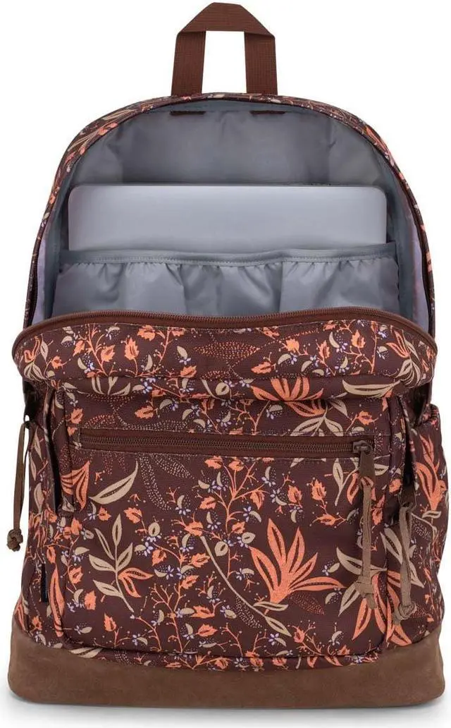 Alt view image 5 of 5 - JanSport Right Pack Premium Backpack - Daypack with 15" Laptop Sleeve, Main Compartment & Water Bottle Pocket, Floral Tone