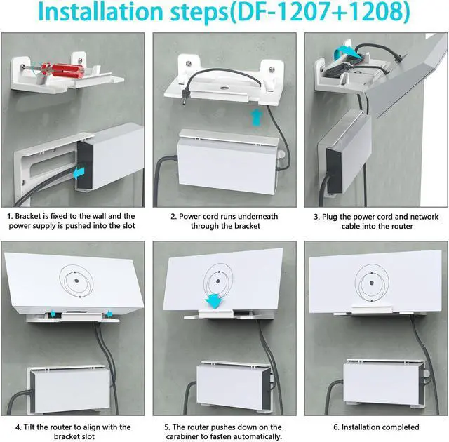 Alt view image 4 of 5 - Starlink Gen 3 Router Mount + StarLink V3 Power Supply Brackets Holder - Star Link Internet Kit Satellite, Signal Integrity Space Saving, ABS Stability Wall Holder