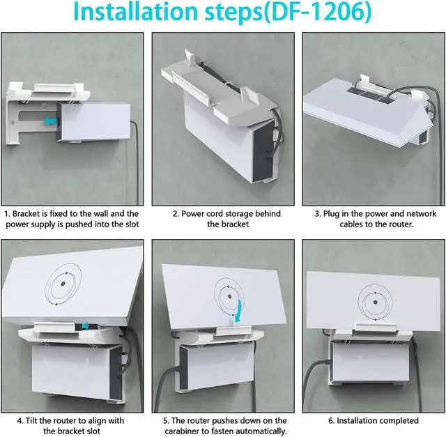 Alt view image 3 of 5 - MSAFF 2 in 1 Starlink Gen 3 Router Mount & StarLink V3 Power Supply Brackets Holder - Star Link Internet Kit Satellite, Signal Integrity Space Saving, ABS Stability Wall Holder UTR-32 Holder