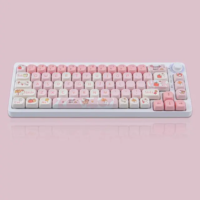 Alt view image 3 of 5 - JOMKIZ MOA Profile PBT Keycaps 60 Percent, 142 Keys Custom Dye Sublimation ANSI Layout Keycaps Set for Cherry MX Magnetic Switch Mechanical Keyboard