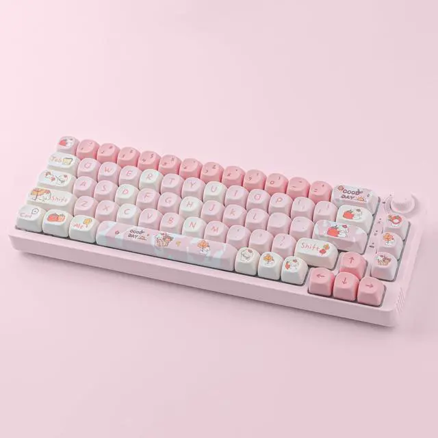 Alt view image 4 of 5 - JOMKIZ MOA Profile PBT Keycaps 60 Percent, 142 Keys Custom Dye Sublimation ANSI Layout Keycaps Set for Cherry MX Magnetic Switch Mechanical Keyboard
