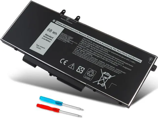 Main image of 3HWPP Battery, Laptop Replacement for Dell Latitude 5401 5410 5411 5501 5510 5511 Precision 3541 3551 Inspiron 7706 2-in-1 Inspiron 17 7500/7506 2-in-1 Black 10X1J N2NLL 1VY7F 451-BCMN 15.2V 68Wh