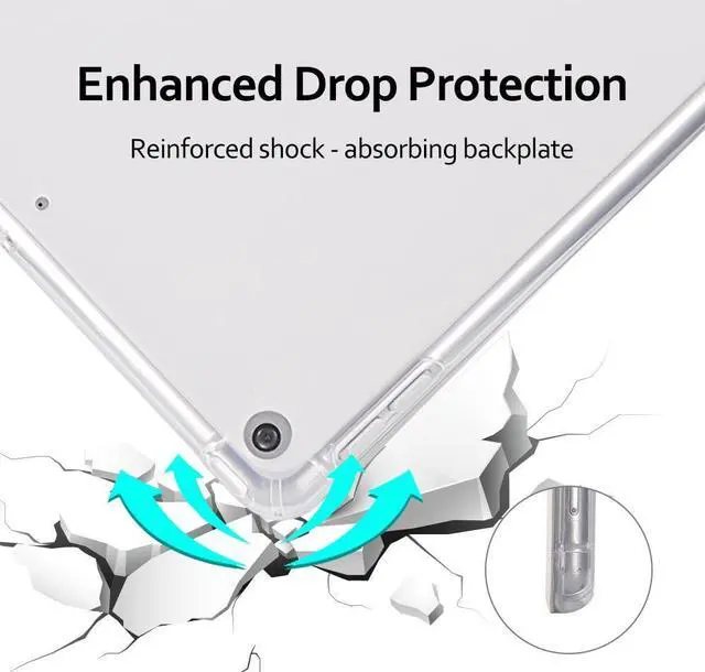 Alt view image 5 of 5 - Idocolors Leopard Patchwork Pattern Pad Case White Case for ipad 7th/8th/9th Generation (iPad 10.2 Inch Case 2019/2020/ 2021) Cute Girly Anti-Scratch Shockproof with Pencil Holder Trifold Stand Case