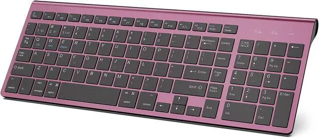 Main image of JOYACCESS Bluetooth Keyboard,Multi-Device (2.4G+BT3.0+BT5.0) Wireless Bluetooth Keyboard Compatible with iMac/Mac,MacBook,Laptop,Android,Windows-Wine Red