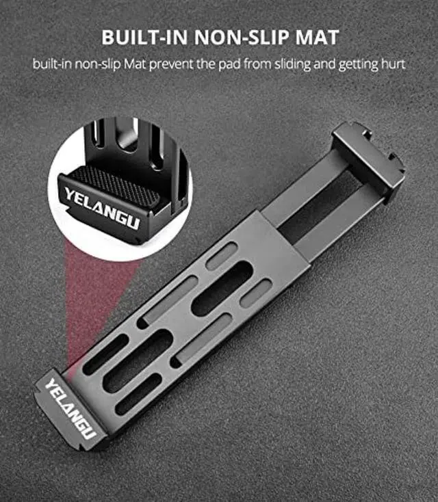 Alt view image 2 of 5 - Aluminium Alloy iPad Holder Clamp with Desktop Tripod Stand 1/4" Screw Mount Fits for iPad Air Pro Mini 6 4 3 2 1 10.9" 11" 2021 2020 Universal Tablet Pad Stablizer Clip Adapter