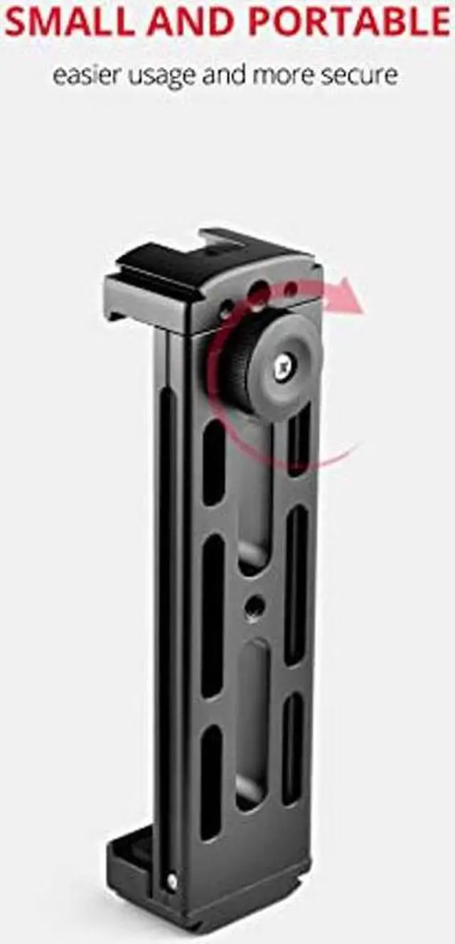 Alt view image 5 of 5 - Aluminium Alloy iPad Holder Clamp with Desktop Tripod Stand 1/4" Screw Mount Fits for iPad Air Pro Mini 6 4 3 2 1 10.9" 11" 2021 2020 Universal Tablet Pad Stablizer Clip Adapter