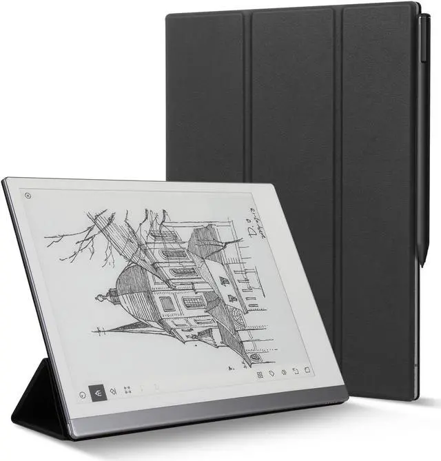 Main image of Ex-Writing Case for Remarkable 2 Tablet 10.3", Exceptionally Textured Premium UP Leather with Built-in Magnet, Book Folio Design, Lightweight and Minimalistic.(Black)