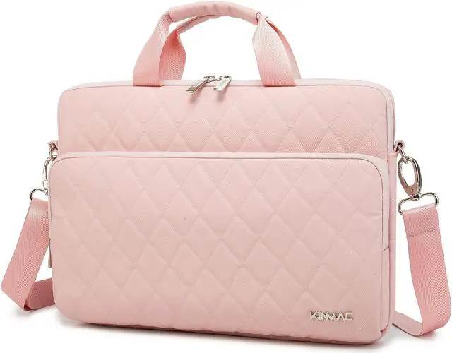 Main image of inmac 360 Degree Laptop Bag Full Cushioned Laptop Shoulder Bag For LG Gram 16 inch and 15.6 inch-16 inch Laptop (Pink)