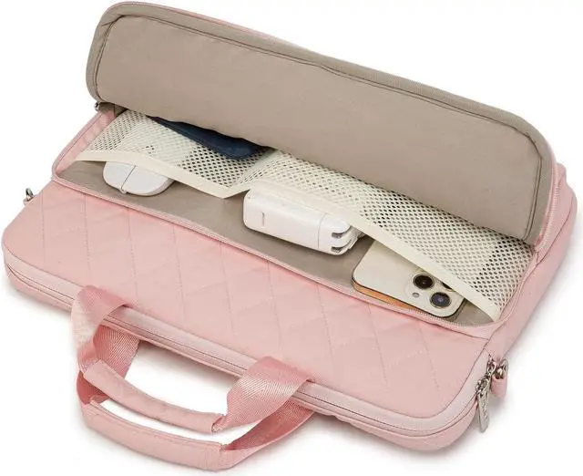 Alt view image 3 of 5 - inmac 360 Degree Laptop Bag Full Cushioned Laptop Shoulder Bag For LG Gram 16 inch and 15.6 inch-16 inch Laptop (Pink)