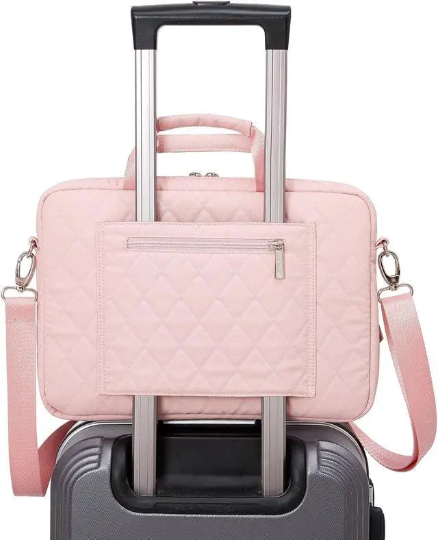 Alt view image 4 of 5 - inmac 360 Degree Laptop Bag Full Cushioned Laptop Shoulder Bag For LG Gram 16 inch and 15.6 inch-16 inch Laptop (Pink)