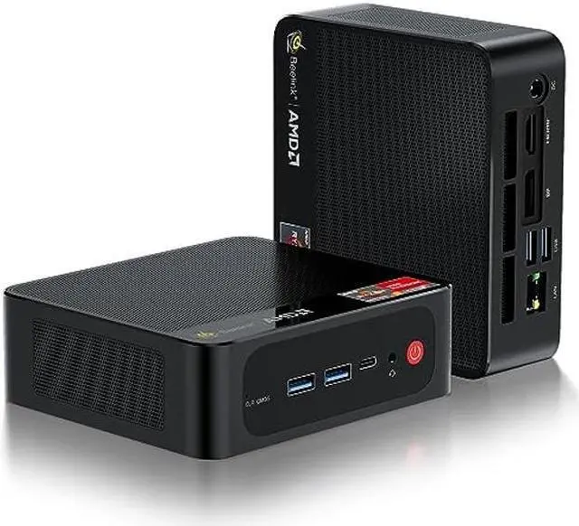 Main image of Beelink Mini PC, AMD Ryzen 7 5800H (8C/16T, up to 4.4GHz), 32GB DDR4 500GB M.2 NVMe SSD, SER5 Pro Mini Desktop Computer Support 4K@60Hz Triple Display/DP1.4/HDMI/Type-C/WiFi 6/BT5.2/Gaming/Office/Home