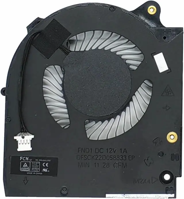 Alt view image 3 of 4 - Fleshy Leaf Replacement CPU+GPU Cooling Fan for Dell Alienware M15 R5 M15 R6 M15 Ryzen R5 M15 Ryzen R6 2021 Series EG75071S1-C050-S9A EG75071S1-C060-S9A DFSCK22D058833 FND1 DFSCK22115181S FNDO