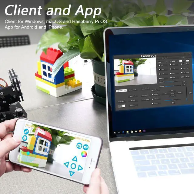 Alt view image 5 of 5 - Freenove Mecanum Wheel Car Kit for Raspberry Pi 5 4 B 3 B+ Zero 2 W, Face Tracking, Line Tracking, Light Tracing, Obstacle Avoidance, App Control, Camera, Servo (Raspberry Pi NOT Included)