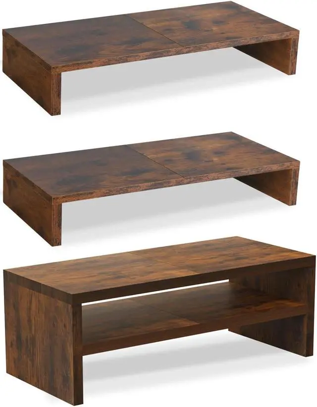 Main image of TEAMIX 2 Tiers +2 Pack Desktop Monitor Stand Riser 20 Inch Printer Stand, Desktop Organizer.