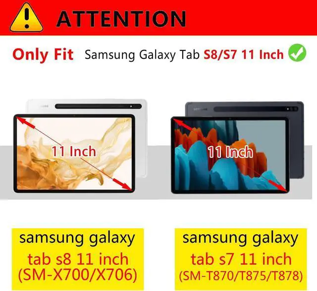 Alt view image 2 of 5 - Gexmil Leather Case for Samsung Galaxy 11 Inch,TAB S8/S7(2022/2020) Genuine Leather Cover with Pencil Holder,Cowhide Folio Cover Auto Sleep/Wake,Anti Fingerprint,Black
