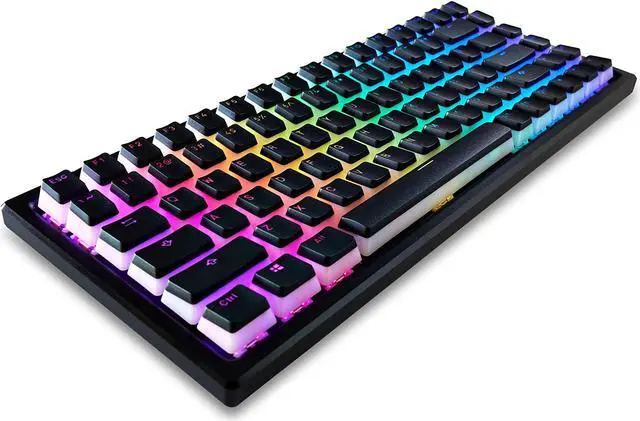 Alt view image 2 of 5 - Glacier Frosted Keycaps, PBT, Double Shot, OEM Profile, Shine Through Legends, for Mechanical Keyboard Compatible with 60%/65%/75%/80%/96%/100% (Black)