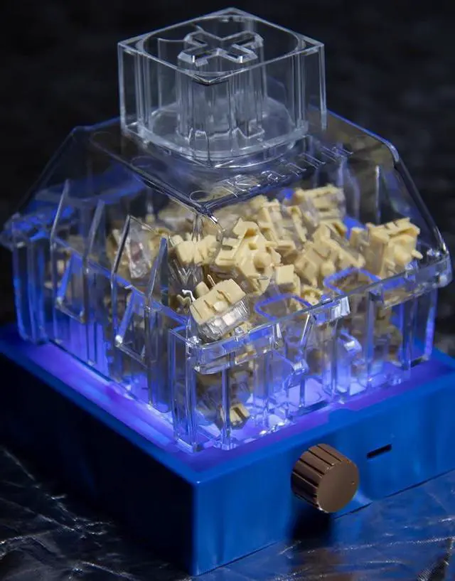 Alt view image 4 of 5 - Glacier Kailh Customizable Mechanical Keyboard Switch Storage (Capacity 60 Switches) with Light Base (Orange)