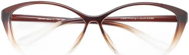 Main image of GLASAOTO Oversized Cateye Blue Light Blocking Glasses for Woman Computer Reading Eyeglasses Frames UV Magnification 3.0 Brown