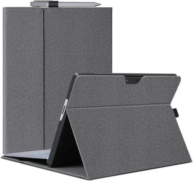 Main image of Megoo Surface Pro 9 Case for Microsoft Surface Pro 11/10/9 13", Multiple Angle Adjustment Folio Case Cover with Stylus Pen Holder Compatible with Type Cover Keyboard