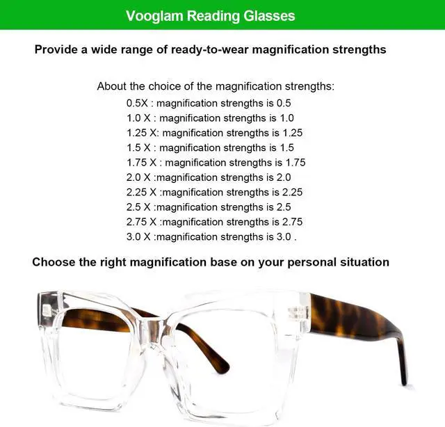 Alt view image 5 of 5 - VOOGLAM Stylish Square Blue Light Reading Glasses For Women Men Anti Eyestrain Dry Eyes Readers Pacheco 1.0 Reading Glasses