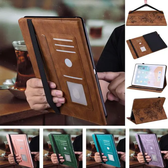 Alt view image 3 of 5 - VODEFOX for Kindle Fire HD 10 Tablet Case 13th Generation 2023 Release 10.1", PU Leather Folio Butterfly Cover with Card Slots for Fire HD 10 & HD 10 Plus Tablet Case (13/11th Gen, 2023/2021) - Blue