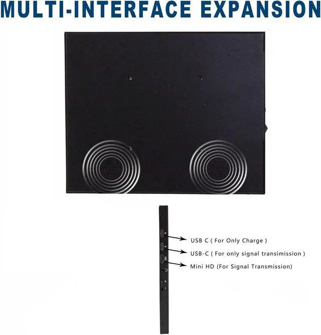 Alt view image 2 of 5 - VSDISPLAY 9.7 Inch 2K 2048x1536 Small Portable LCD Monitor IPS Display with USB-C Video Input and Dual Speakers,for PC Laptop Computer Gaming