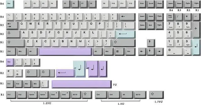 Alt view image 2 of 5 - HK GAMING Custom Keycaps | Dye Sublimation PBT Keycap Set for Mechanical Keyboard | 139 Keys | Cherry Profile | ANSI US-Layout | Compatible with Cherry MX, Gateron, Kailh, Outemu | Muted